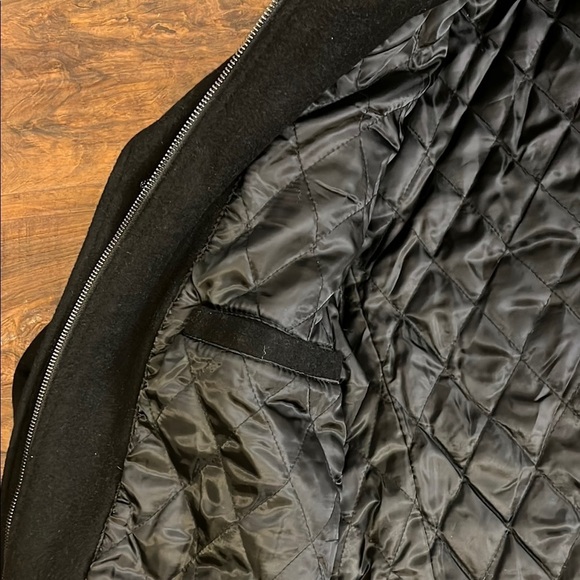 Michael Kors Heavy Black Wool Jacket with Stand-Up Collar - Picture 10 of 16